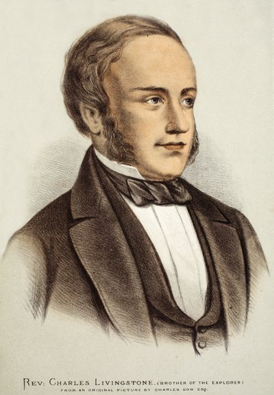 Rev. Charles Livingstone, Illustration aus Die Bildausgabe des Lebens und der Entdeckungen von David Livingstone von J. Ewing Richie, veröffentlicht von A. Fullarton & Co., 1876 von Charles Gow